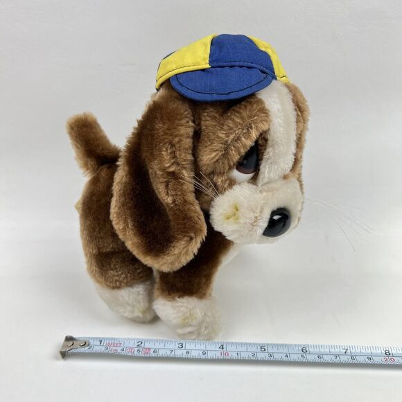 APPLAUSE Bassett Hound Dog Plush Strutting Sad Sam 2342 Ballcap Stuffed VTG 80s - Picture 6 of 8